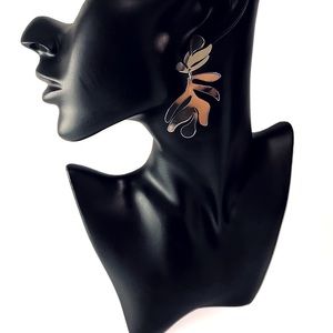 Silver Irregular Tropic Earrings